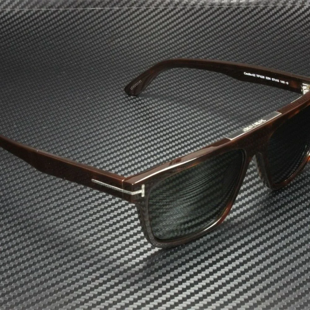 Tom Ford Square Havana 57mm Sunglasses